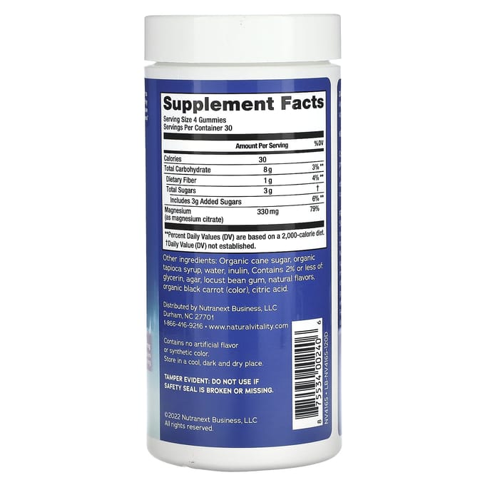 Natural Vitality, CALM, gummies, stresspreventie gummies, framboos-citroen smaak, 120 gummies