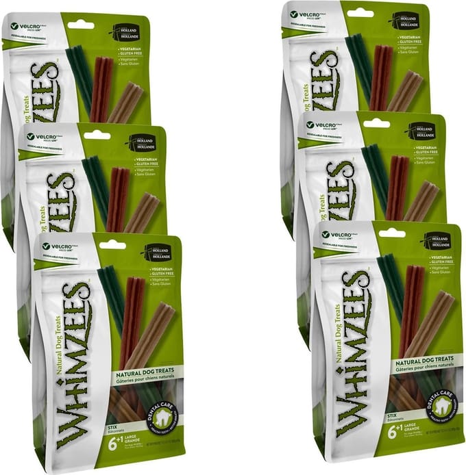 Whimzees Stix Large - Hondensnacks - 6 x 7x17.8 cm