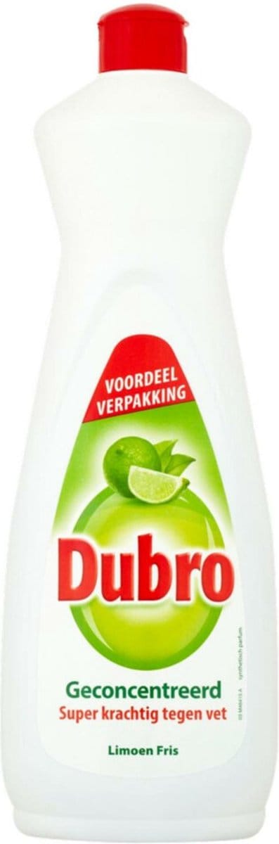 12x Dubro Afwasmiddel Limoen Fris 900 ml