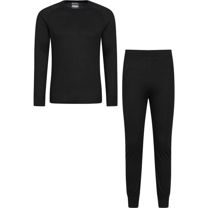 Mountain Warehouse Heren Talus Thermische Base Layer Set (Zwart)