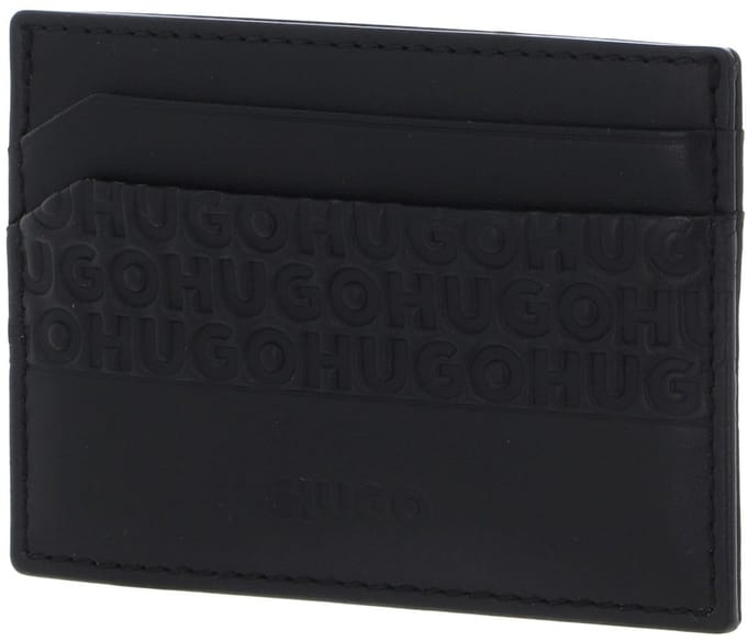 HUGO Leren kaarthouder Ethon Hi M Card Case Black zwart