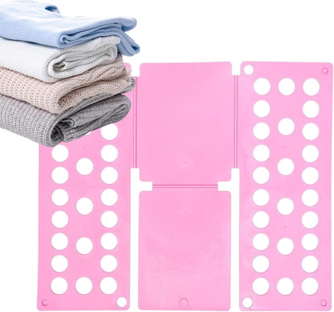Kledingmap Opvouwbaar - Vouwplank Organizer - Kleding Snel Vouwen - Ruimtebesparend Ontwerp - 40 x 48 cm - Roze