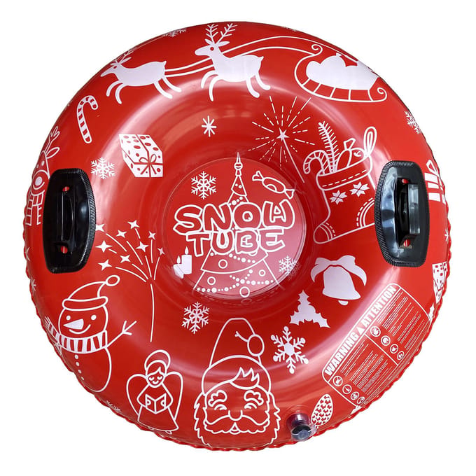 Opblaasbare skiring PVC-sledebuis Dikkere sneeuwbuis Wintersneeuwbuis met handvat Type 3 pink