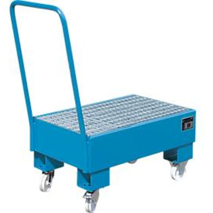 Lekbak, Type AW60-1 SR, verrijdbaar, blauw RAL5012