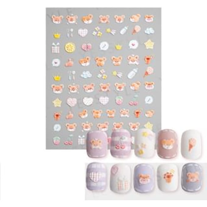 MEKO - Embossed Nail Stickers E 1 pc