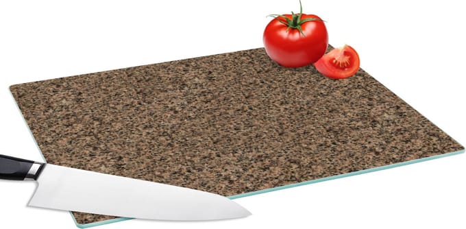 Glazen Snijplank - 39x28 - Graniet - Steen - Design - Snijplanken Glas