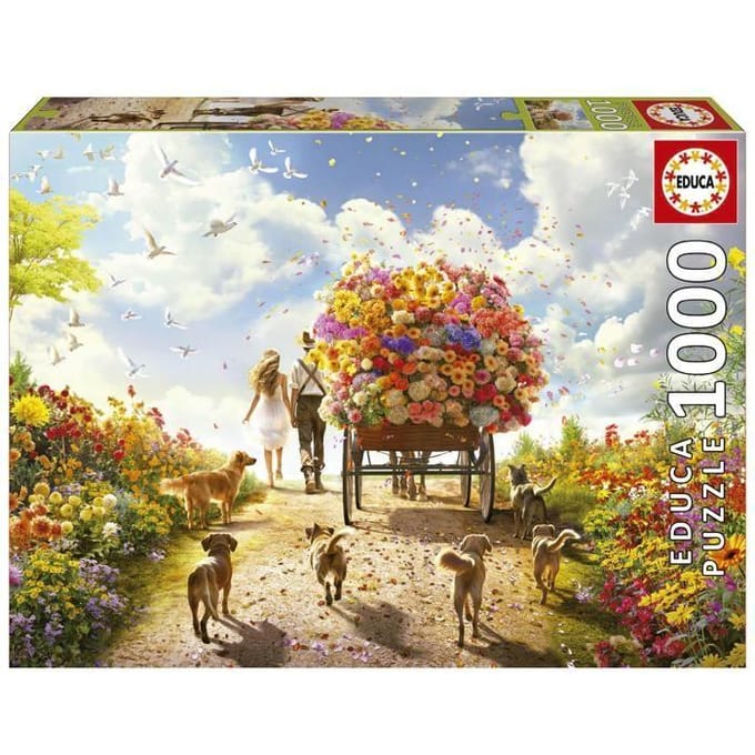 EDUCA - puzzel - 1000 stuks - bloemenweelde