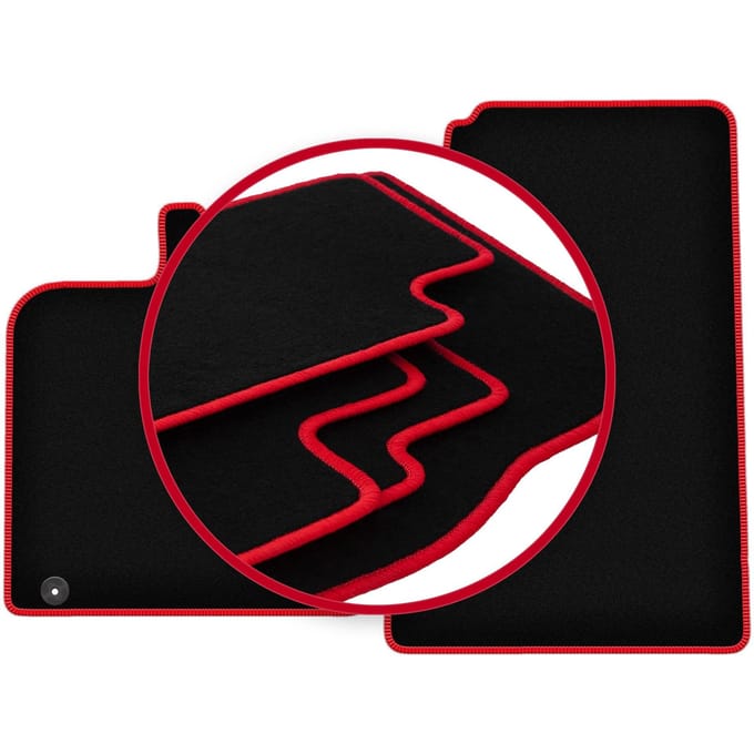 CARLUX-RED automatten voor: Smart ForTwo II hatchback (2007-2014)