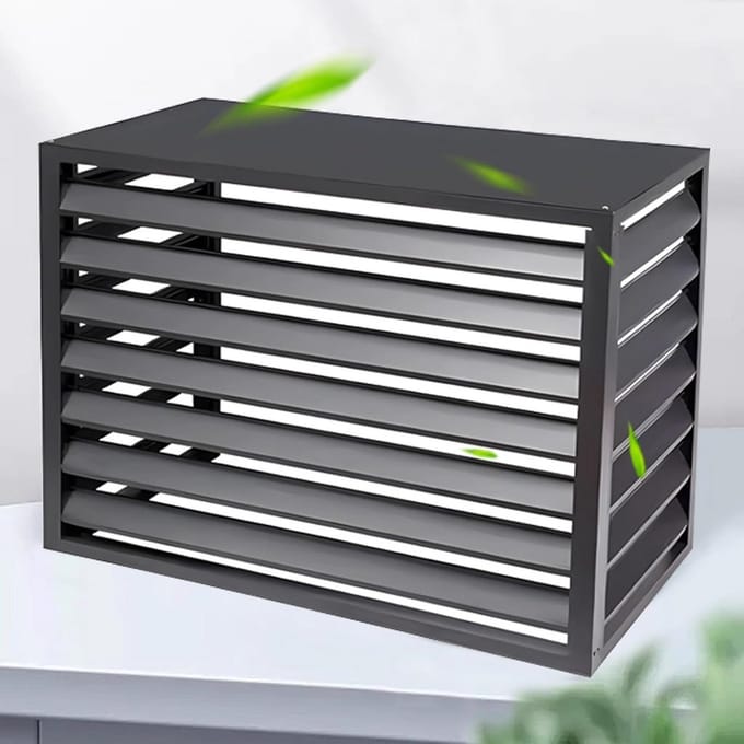 Decoratief Hek voor Buitenunit Airco en Warmtepomp - Aluminium Privacy Scherm