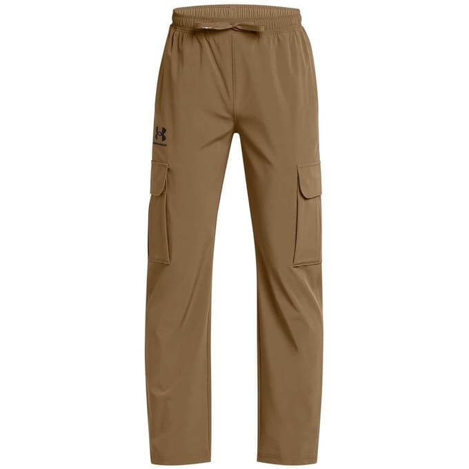 Under Armour Geweven combatbroek met Icon-motief voor jongens (Bruin)