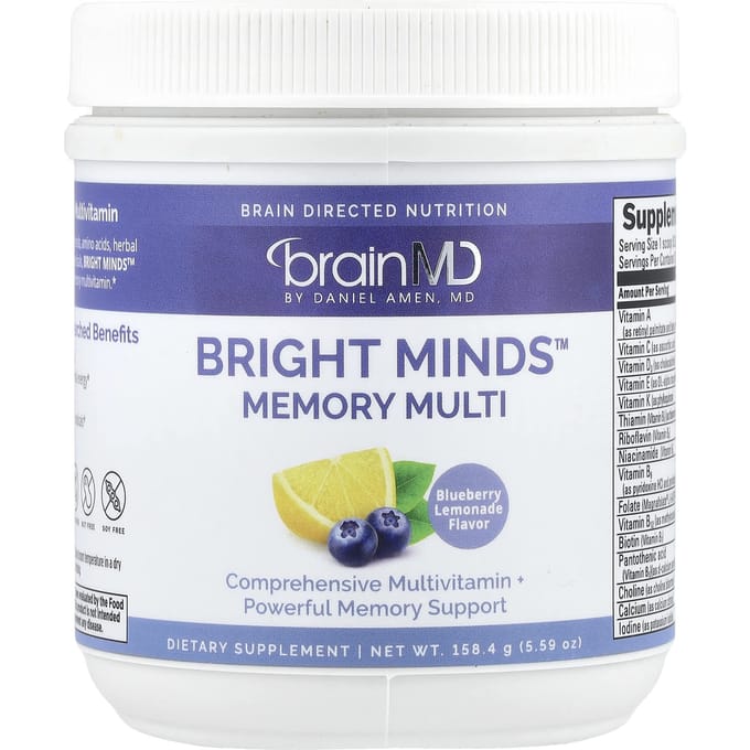 Bright Minds™ Memory Multi, Bosbessenlimonade, 158,4G(5.59Oz)