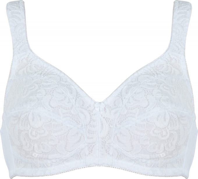 Naturana soft BH met kant zonder beugels maat 80B wit
