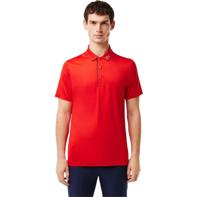 Lacoste Heren Krokodillen Poloshirt (Roodbruin/Navy)