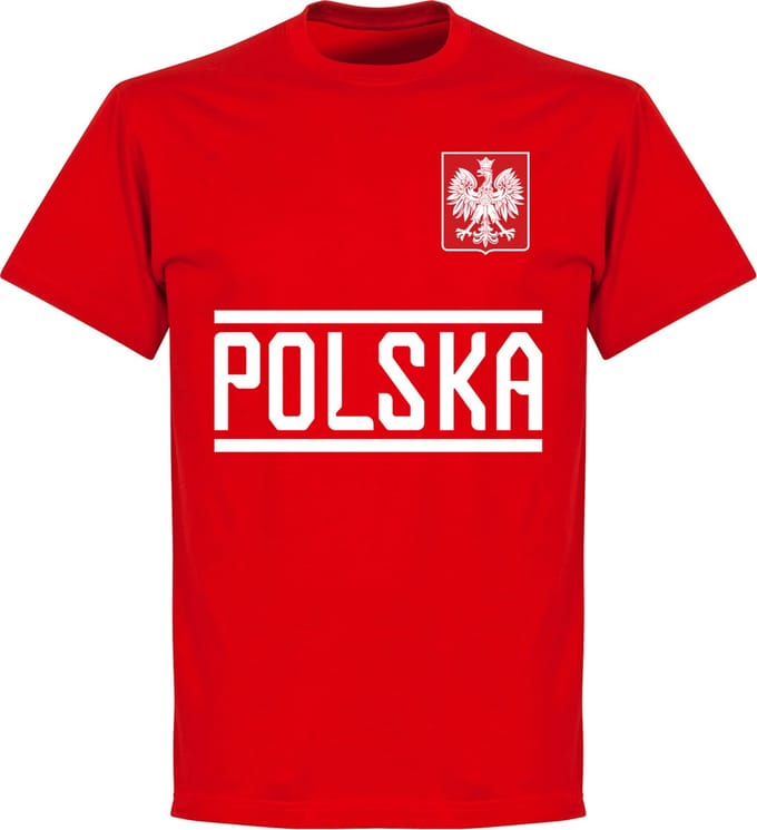 Polen Team T-Shirt - Rood - Kinderen - 104