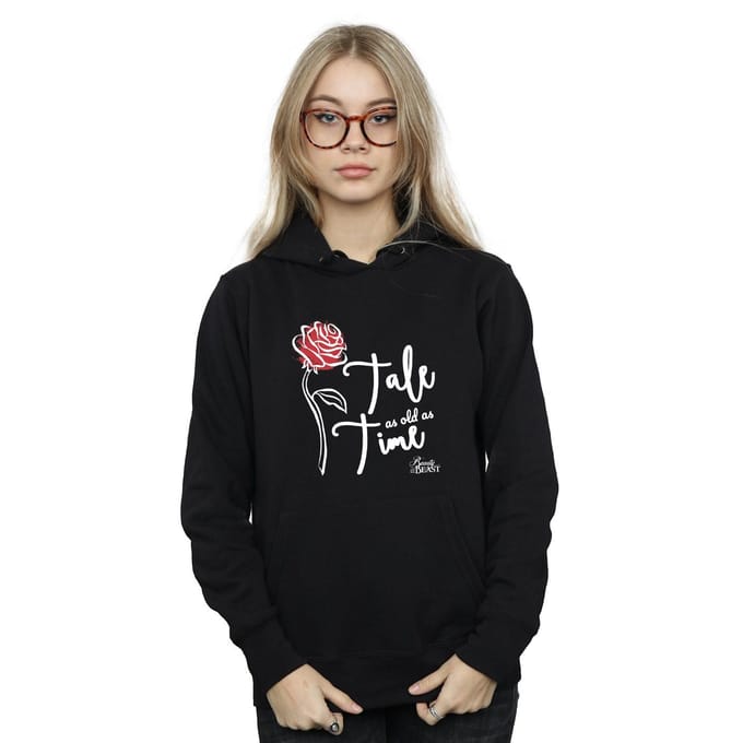 Disney Dames/Dames Tale As Old As Time Rose Hoodie (Zwart)