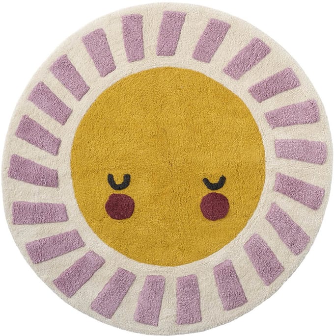 Petite Amélie Kindervloerkleed Zon - 100% Katoen - Ø110 cm