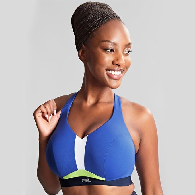 Panache - Endurance Wired Non Padded Sport BH - Blue - 75B