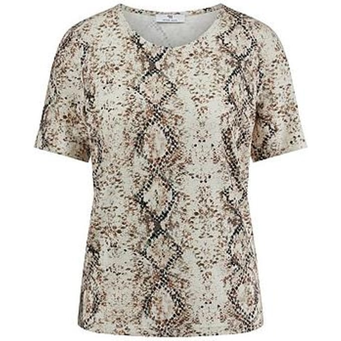 Shirt ronde hals Van Peter Hahn beige