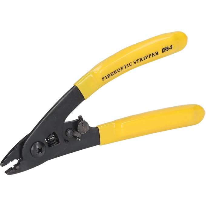 3 Gaten Draadstripper Antislip Ergonomisch Arbeidsbesparend Fiber Optisch Striptang Gereedschap yellow