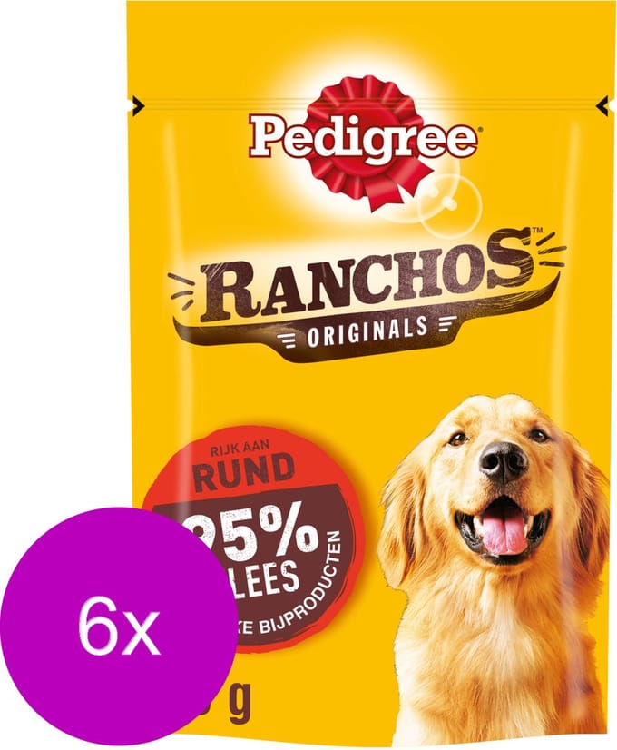 Pedigree Ranchos 70 g - Hondensnacks - 6 x Rund