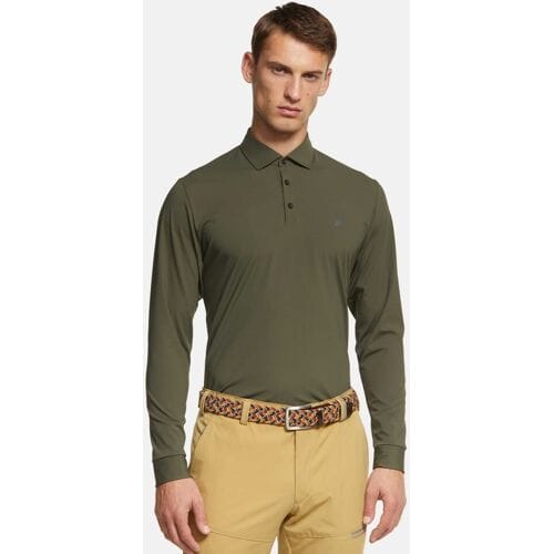 Meyer Polo Bryson Active High Performance Long Sleeve Jersey-Look Olive / male