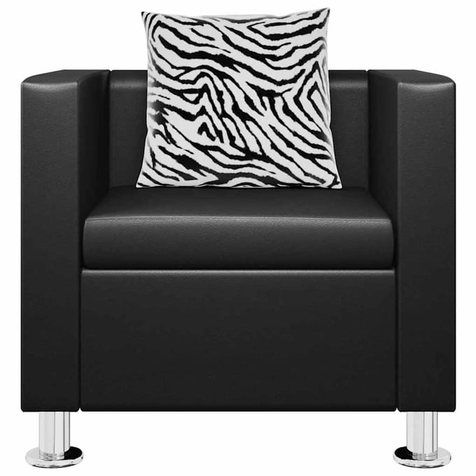 vidaXL - Fauteuil - kunstleer - zwart