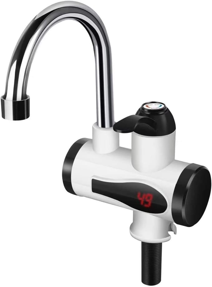 Kokend Water Kraan - Direct Warm Water - Keuken Gebruik - Instelbare Temperatuur - 1.5m Snoer - Led Display