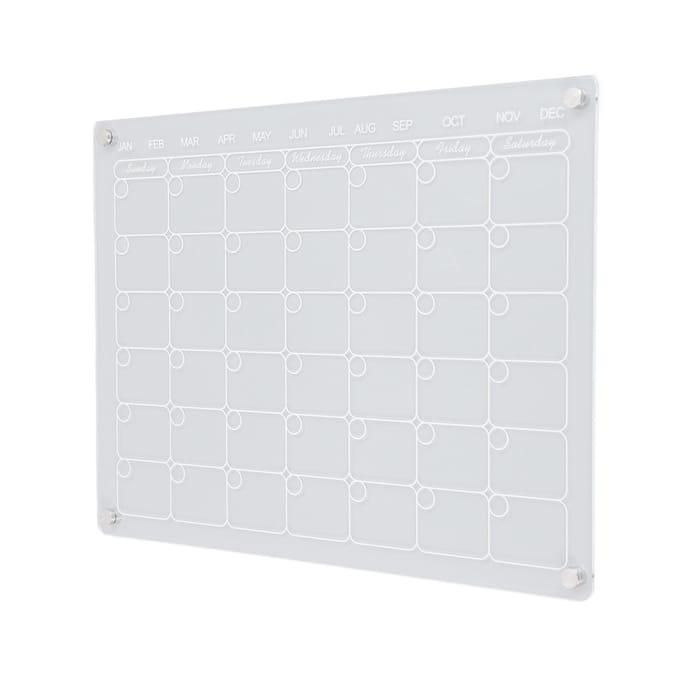 Magnetische Memokalender Herbruikbare Uitwisbare Dagplanner Acryl Magnetische Kalender voor Koelkast white