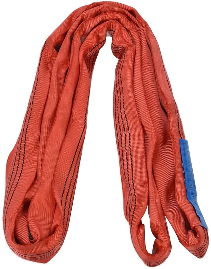 Ronde hijsband - Tilband PES - Zwaar tillen - Eindeloos ontwerp - 5 meter 5T - Rood