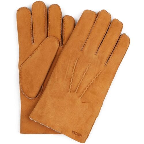 Hestra Handschoen Bernard Cork Suede Cognac - Maat 10 - Heren