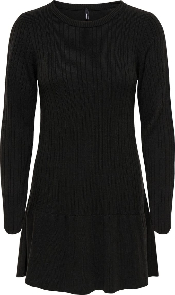 ONLY - ONLTESSIE LS RIB FLARED DRESS AT KNT - Dames - Mini jurken