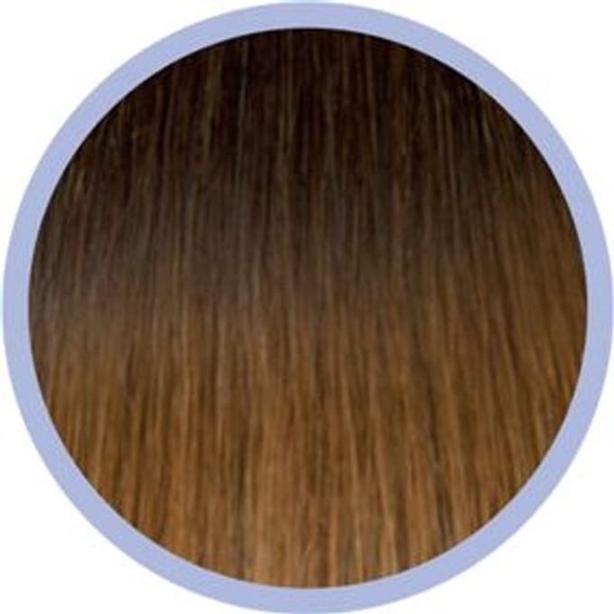 Seiseta Keratin Fusion 6/27 Chocoladebruin/ Midden Goudblond - Ombré 40-45cm