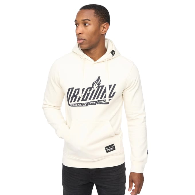 Crosshatch Heren Jampstead Hoodie (Lichte steen)