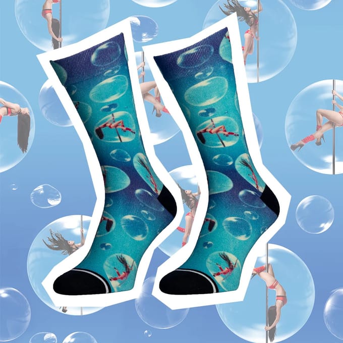 SOCK MY FEET SOKKEN pole dancer