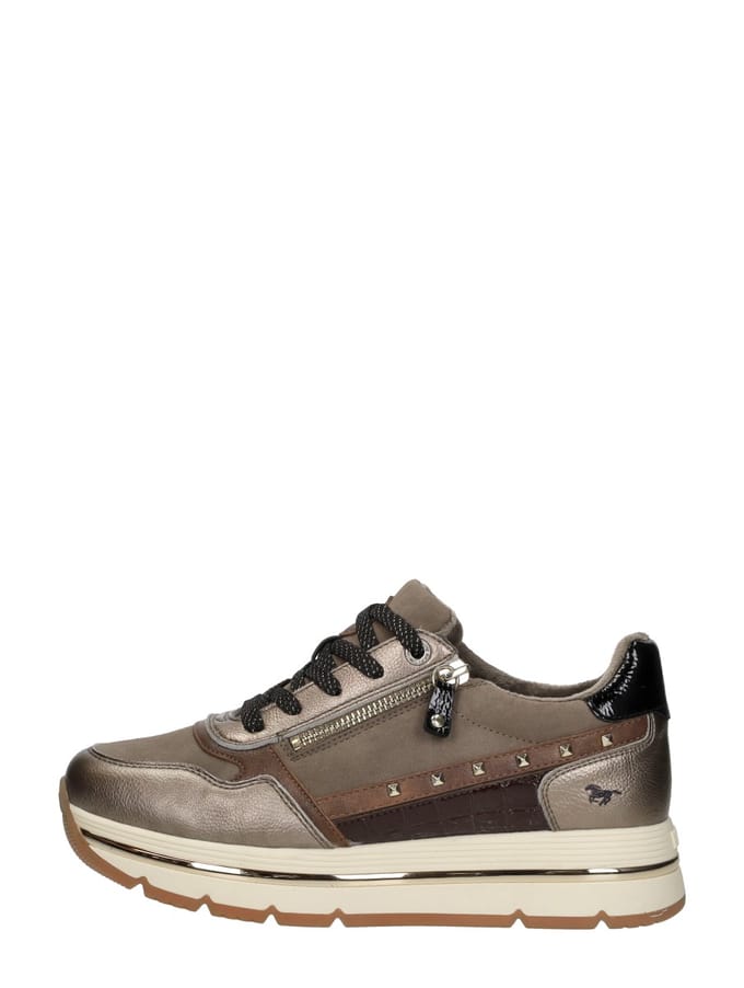 Mustang Dames Bruine Veterschoenen Platformsneakers - M0332001