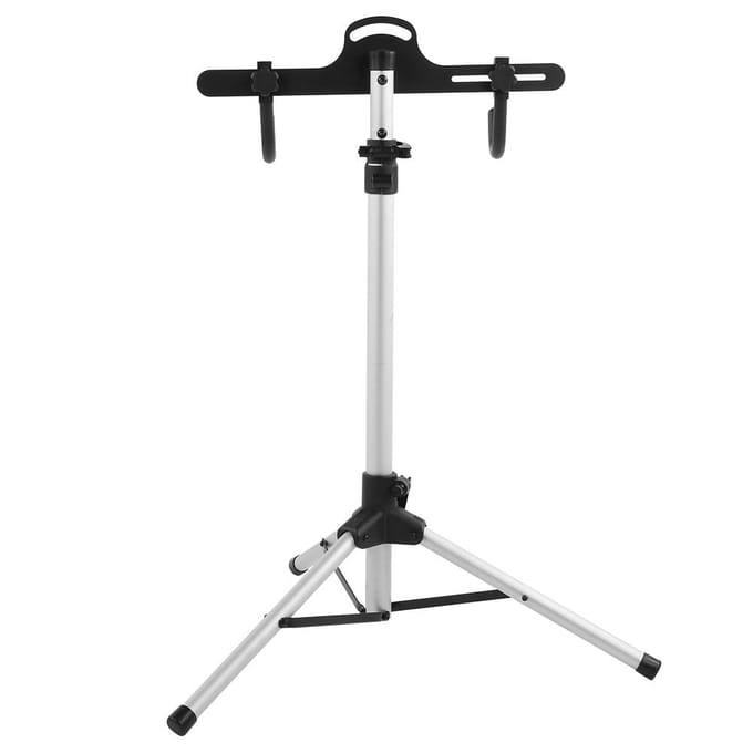 Support de vélo triangulaire suspendu, support de réparation, support d'affichage réglable, support de stationnement pour vélo de route white