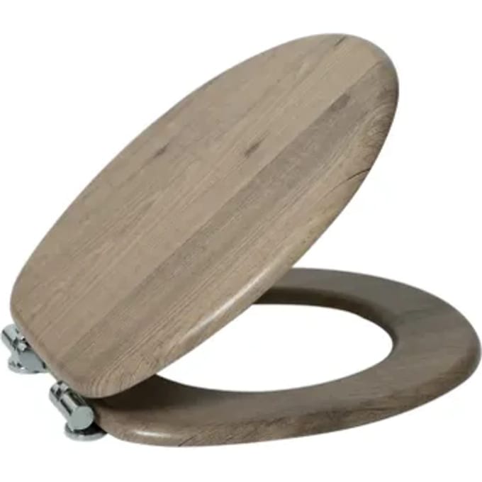 Aquavive Wc-bril - Mdf - Softclose - Verstelbaar - Donkere Eik