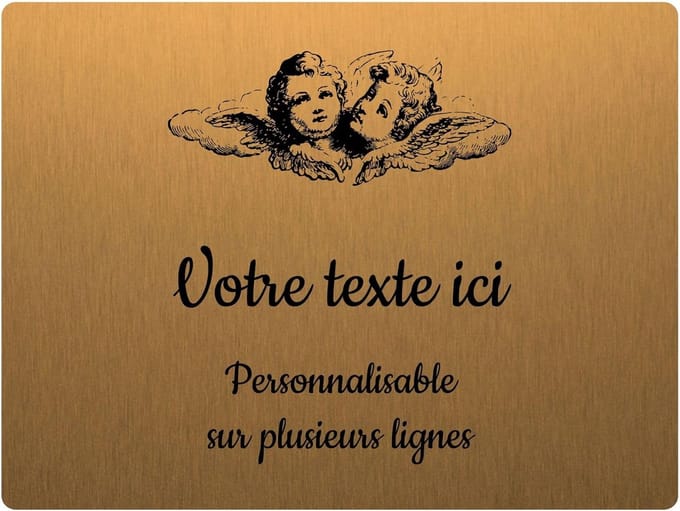 Gegraveerd Rustplaatsbord met Engelmotief voor Grafsteen - Zelfklevend, 20x15 cm