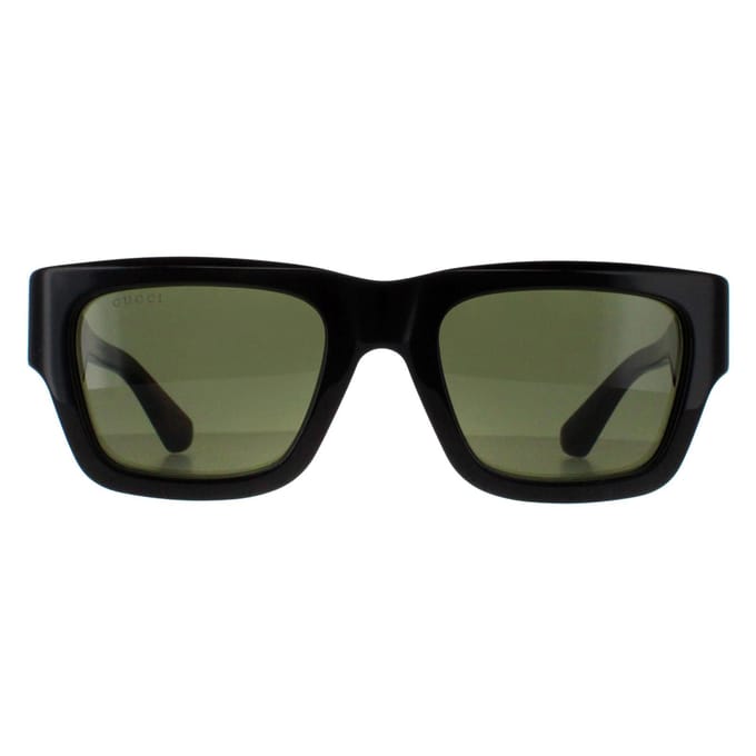 Gucci vierkant heren donkerbruin met havana groen GG1668S