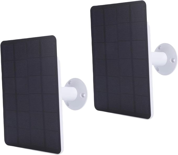 Zonnepaneel - Camera Oplader - Buitenbeveiliging - IP65 Waterdicht - 10W Vermogen - Wit