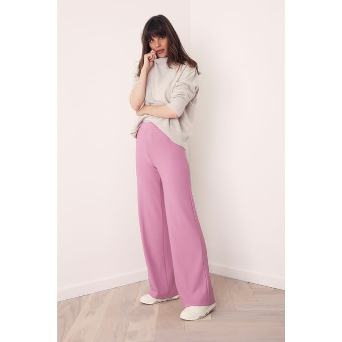 Corel - Dames Broek Lilly Wide Pants - Roze - Maat 38