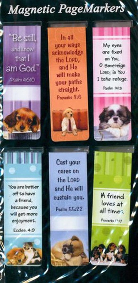 Boekenleggers magnetisch - Dogs - set van 6 stuks