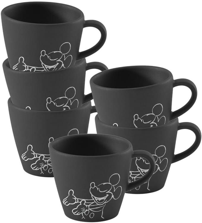 Espressotassen Manufacture Rock - Mickey Mouse 60 ml Set van 6