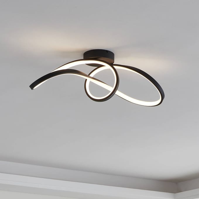 EGLO connect.z Calarossa-Z Smart Plafondlamp - LED - 70.5 cm - Zwart|Wit - Instelbaar RGB & wit licht - Dimbaar - Zigbee