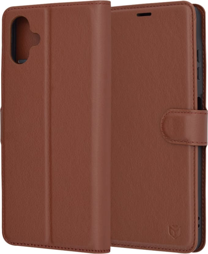 Hoesje geschikt voor Samsung Galaxy A06 4G/5G - Techsuit Leather Folio Book Wallet Case - Bruin