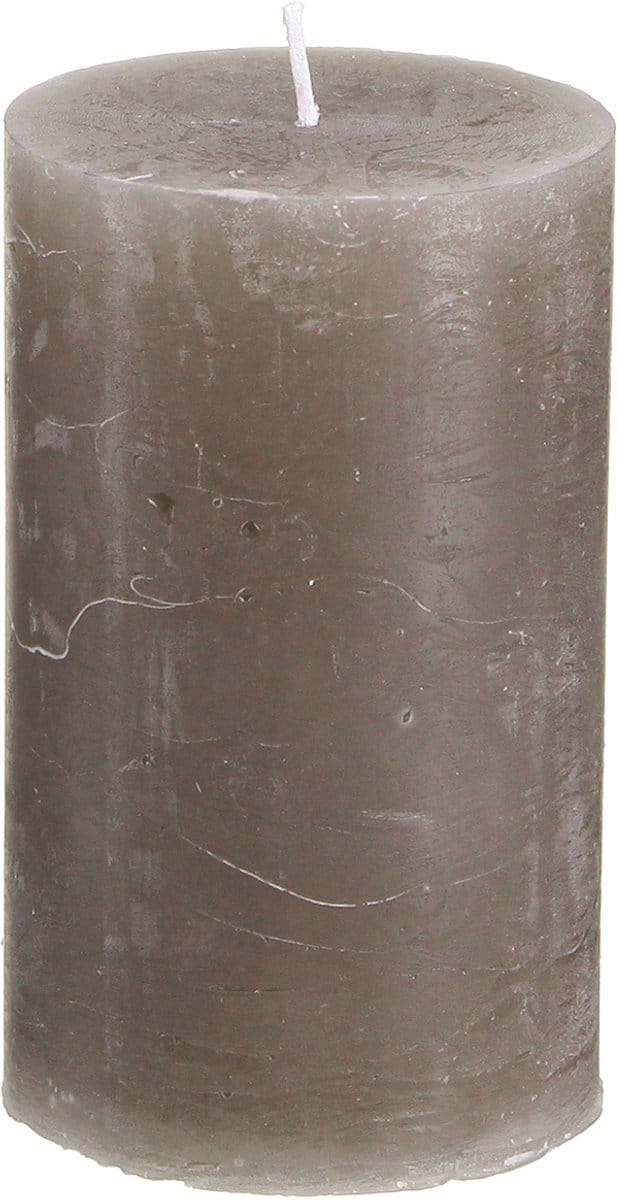 Effen pilaarkaarsen, bruine kaarsen, 60x100mm, set van 4, herfstdecora
