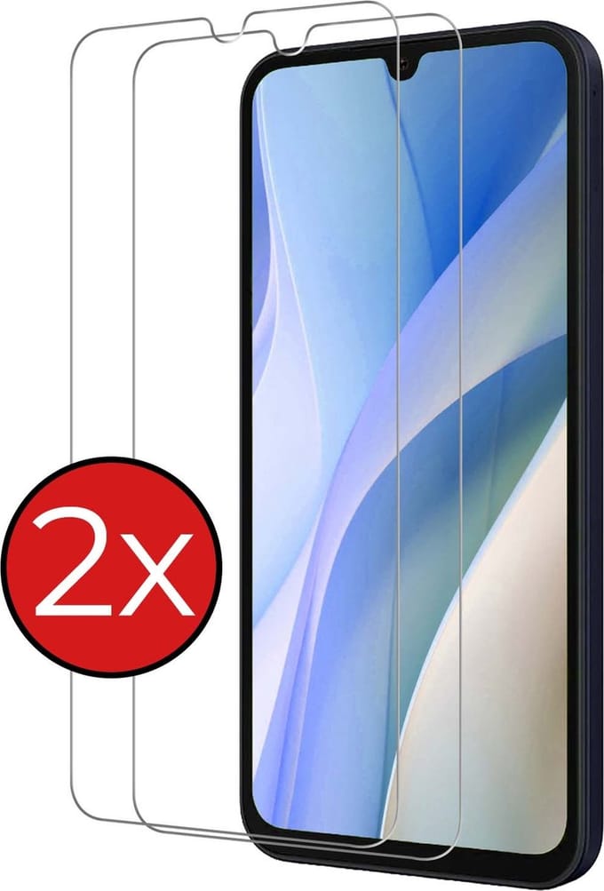 Screenprotector - 2 Stuks - Geschikt voor Samsung Galaxy A15 - Extra Sterk - Beschermglas - Gehard Glas - Tempered Glass - Screen Protector