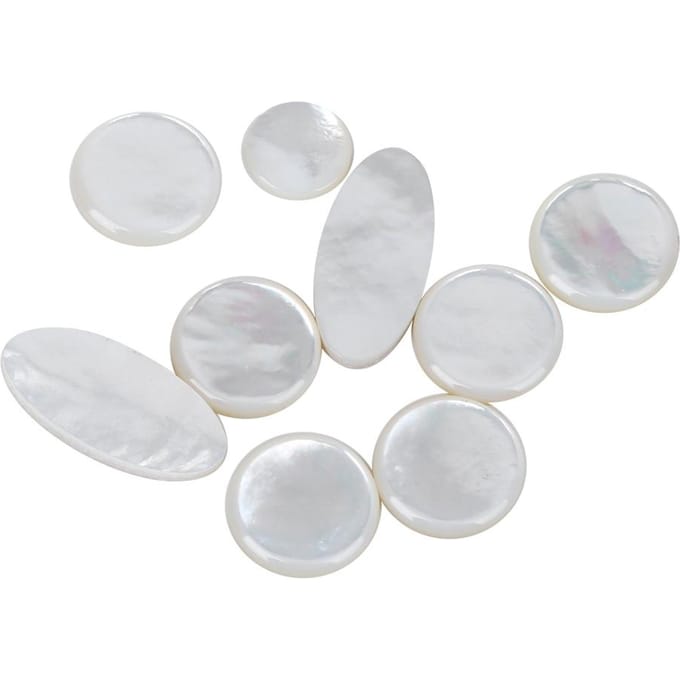 9 stuks Saxofoon Knop Set Witte Kleur Sax Sleutel Knop Muziekinstrument Accessoires white