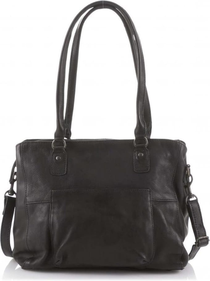 Bear Design Fiore Leren Schoudertas / Shopper - Ruime Werktas - Zwart