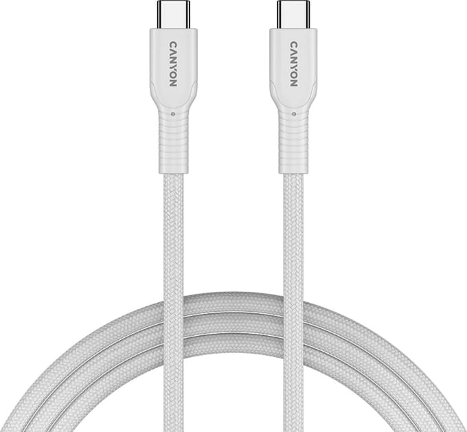 Canyon OnWire 60CL Serie - USB-C Kabel - 60W - 1m - Wit